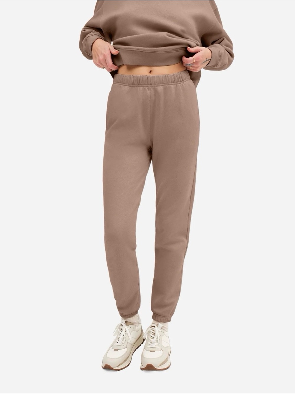 MATE the Label fleece Joggers in Mushroom